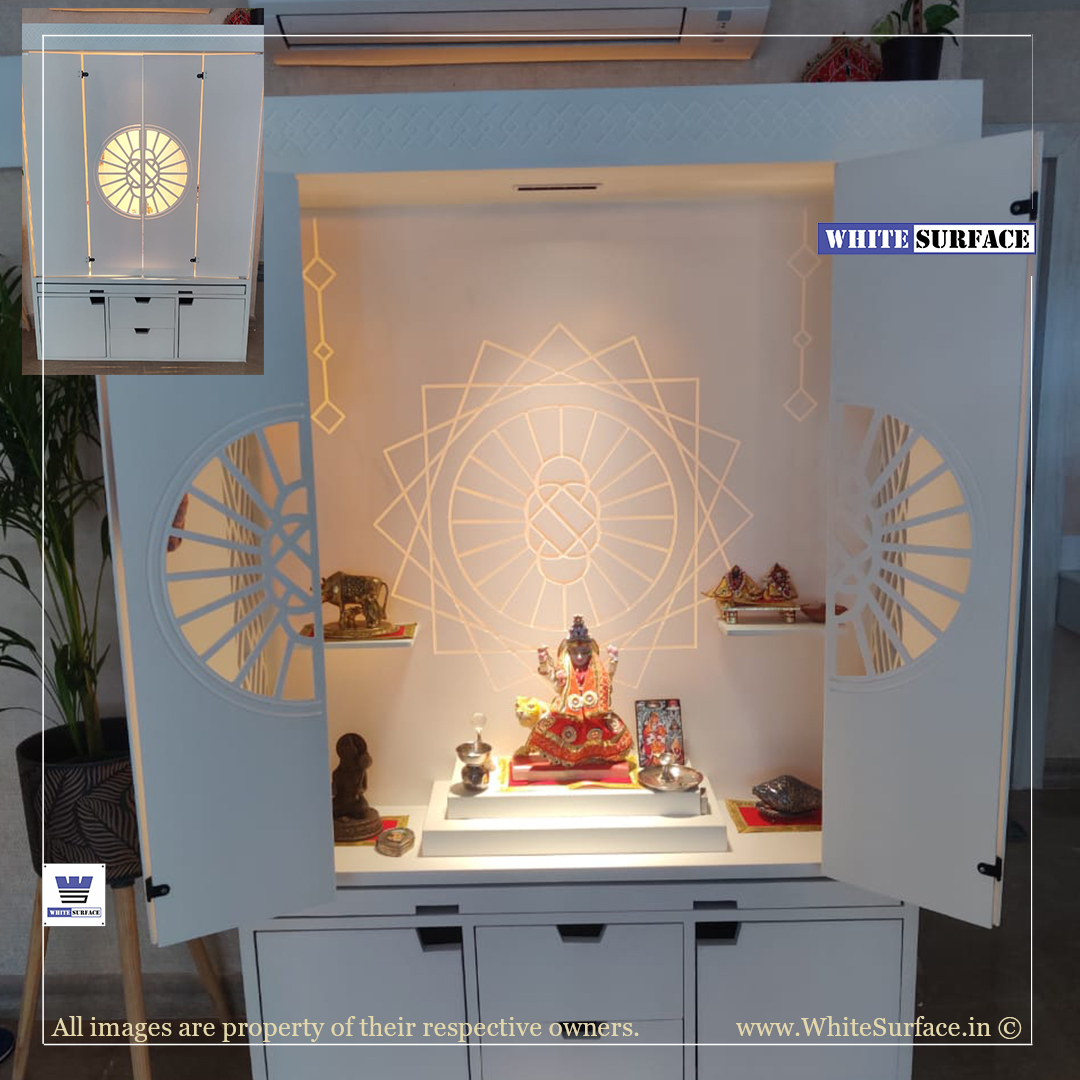 Backlit Corian Mandir