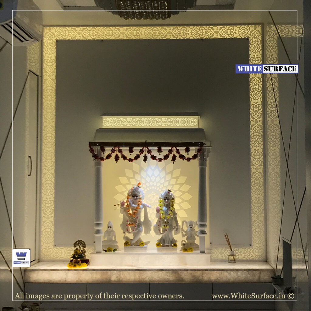 Custom Corian Mandir