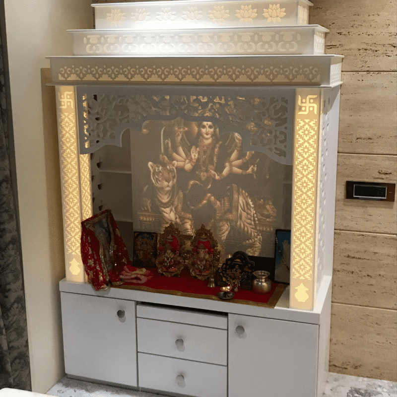 The Rise of Designer Backlit Corian Mandir in Indian Homes